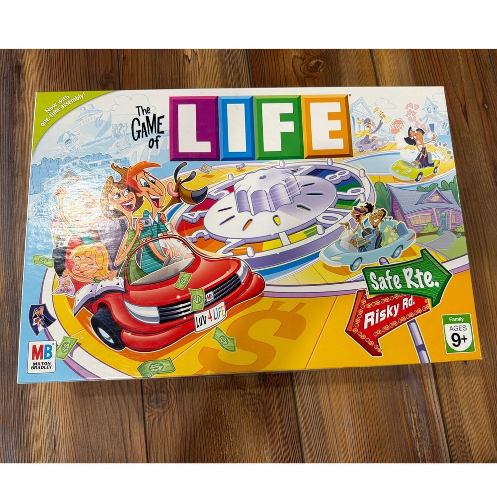 Milton Bradley The Game of Life Board Game 2002 Edition 3D Spinner Nostalgic VTG